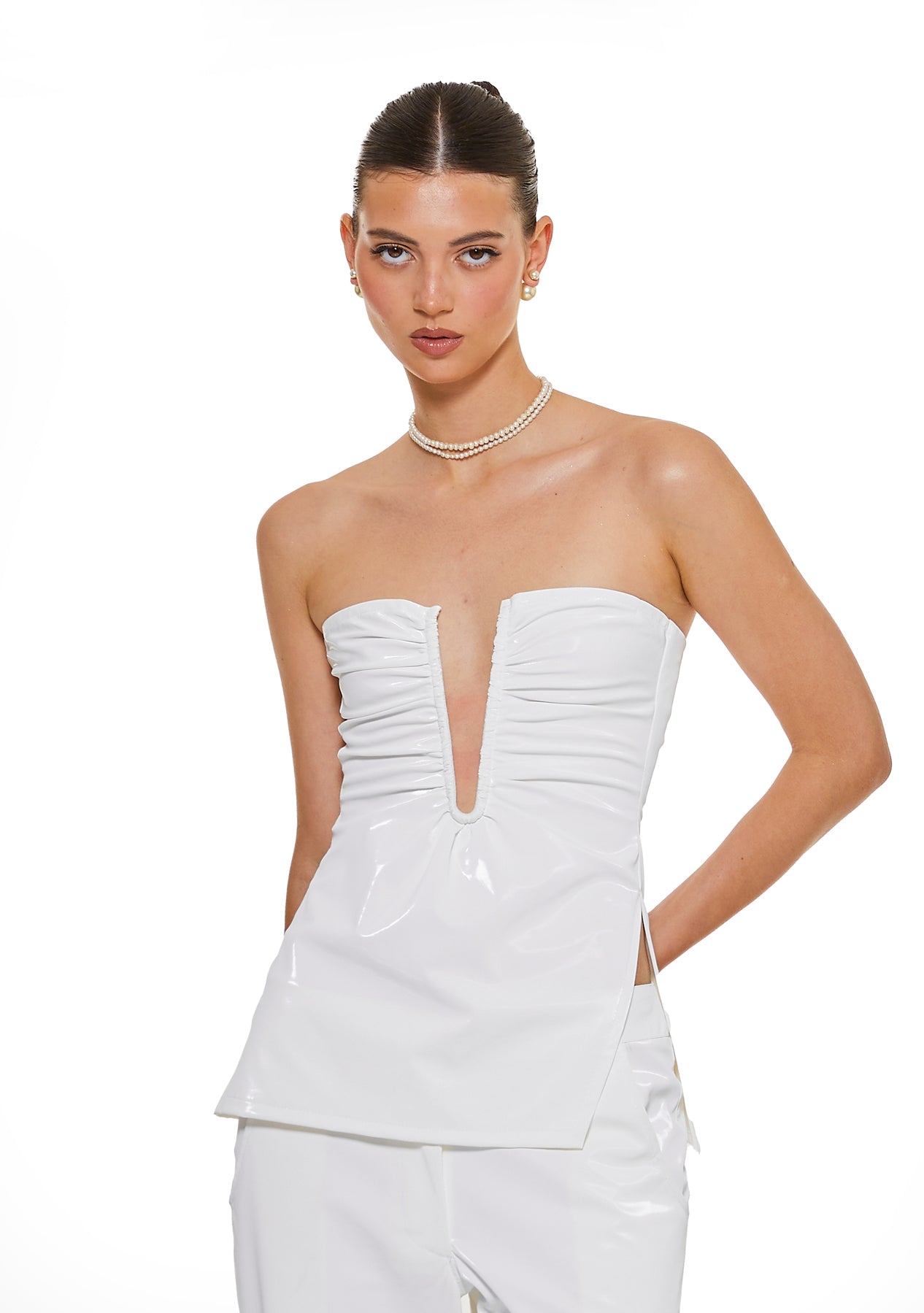 טופ איידן | לבן -