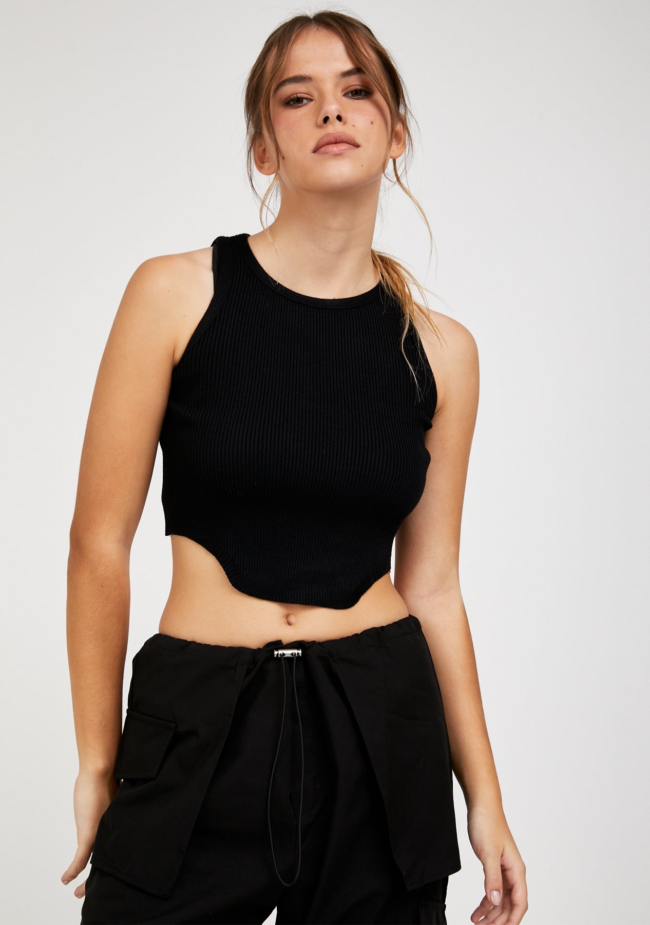 גופיית קרופ אלישה | שחור -