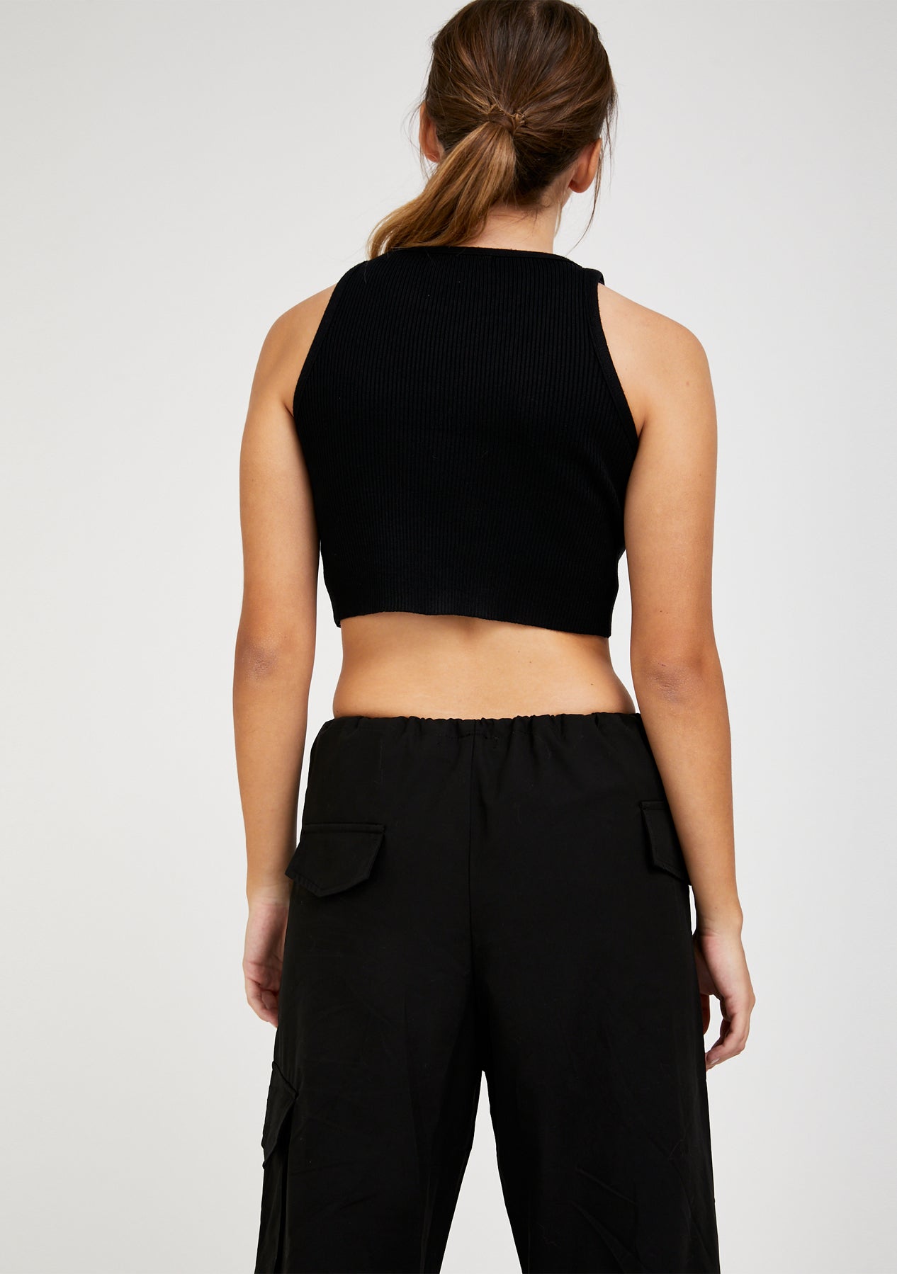 גופיית קרופ אלישה | שחור -