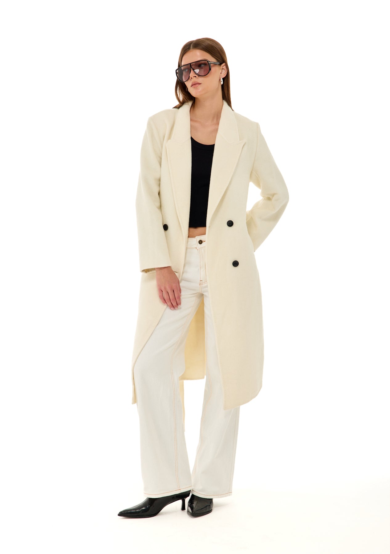 מעיל אלסה | לבן