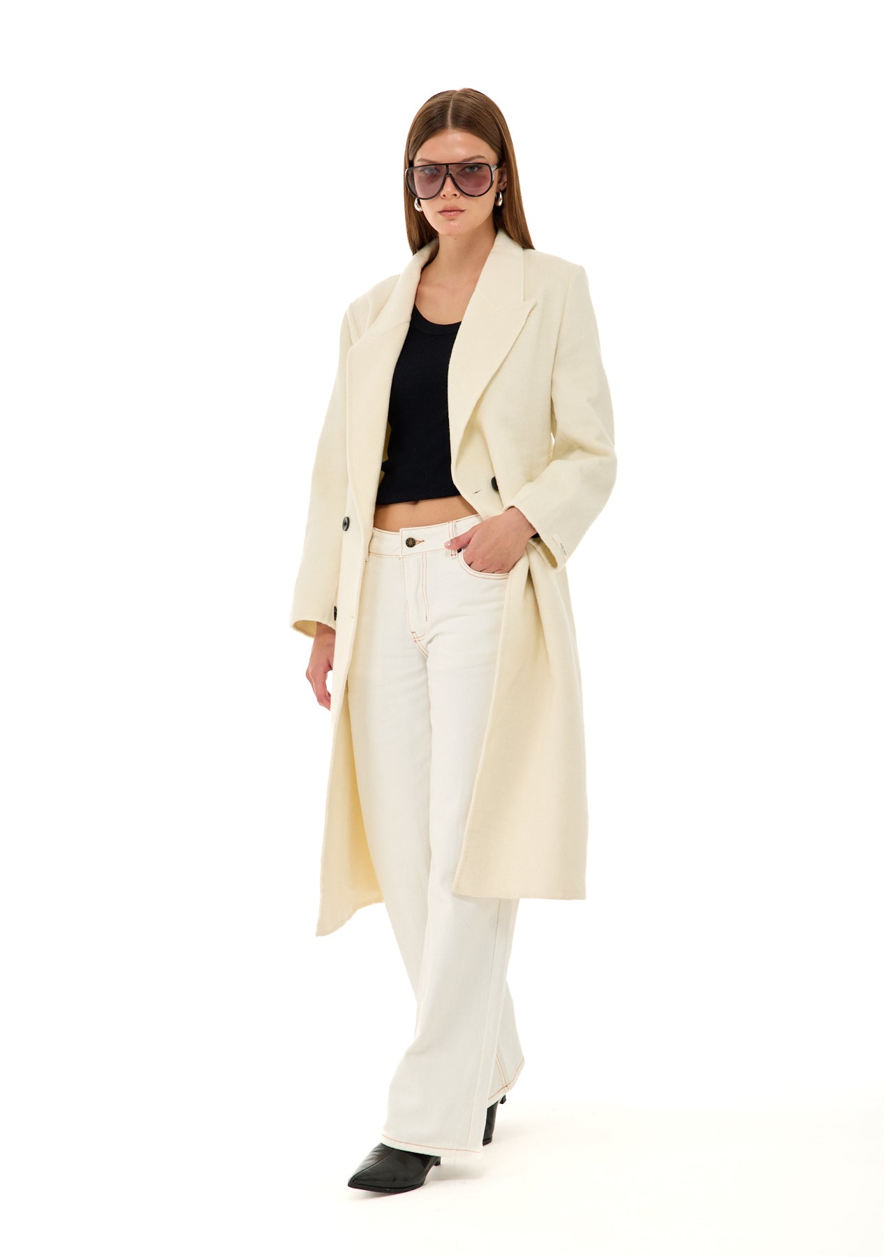 מעיל אלסה | לבן