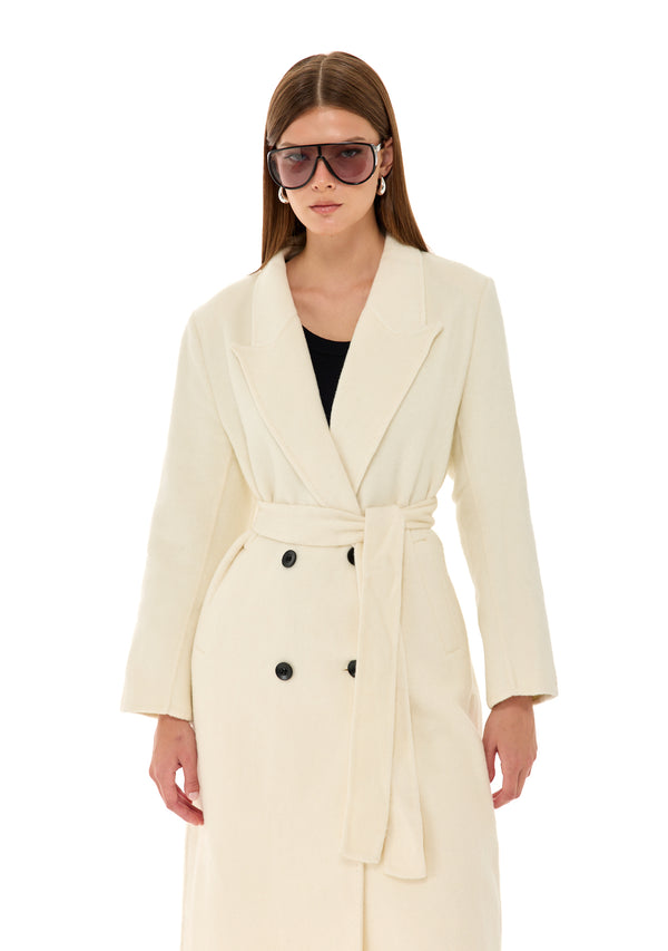 מעיל אלסה | לבן