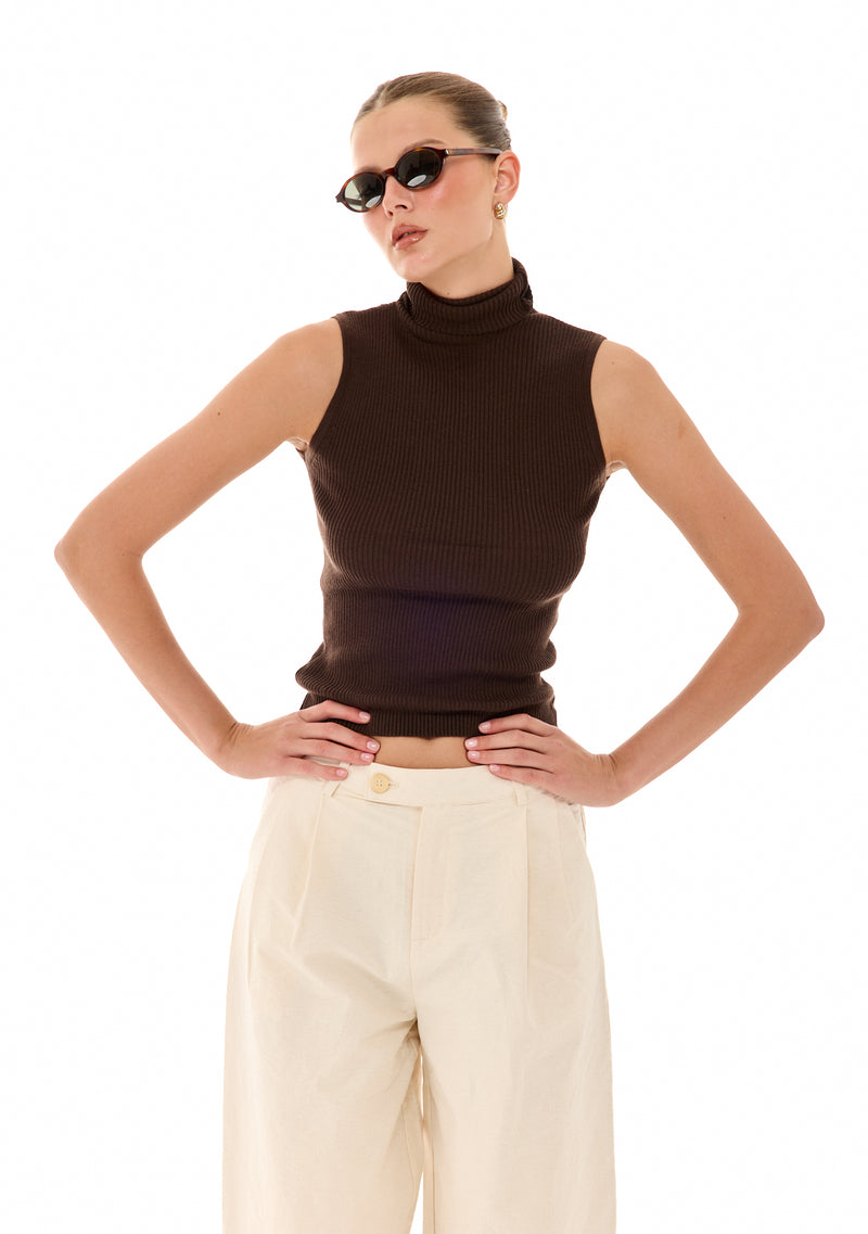 חולצת טרזה | חום