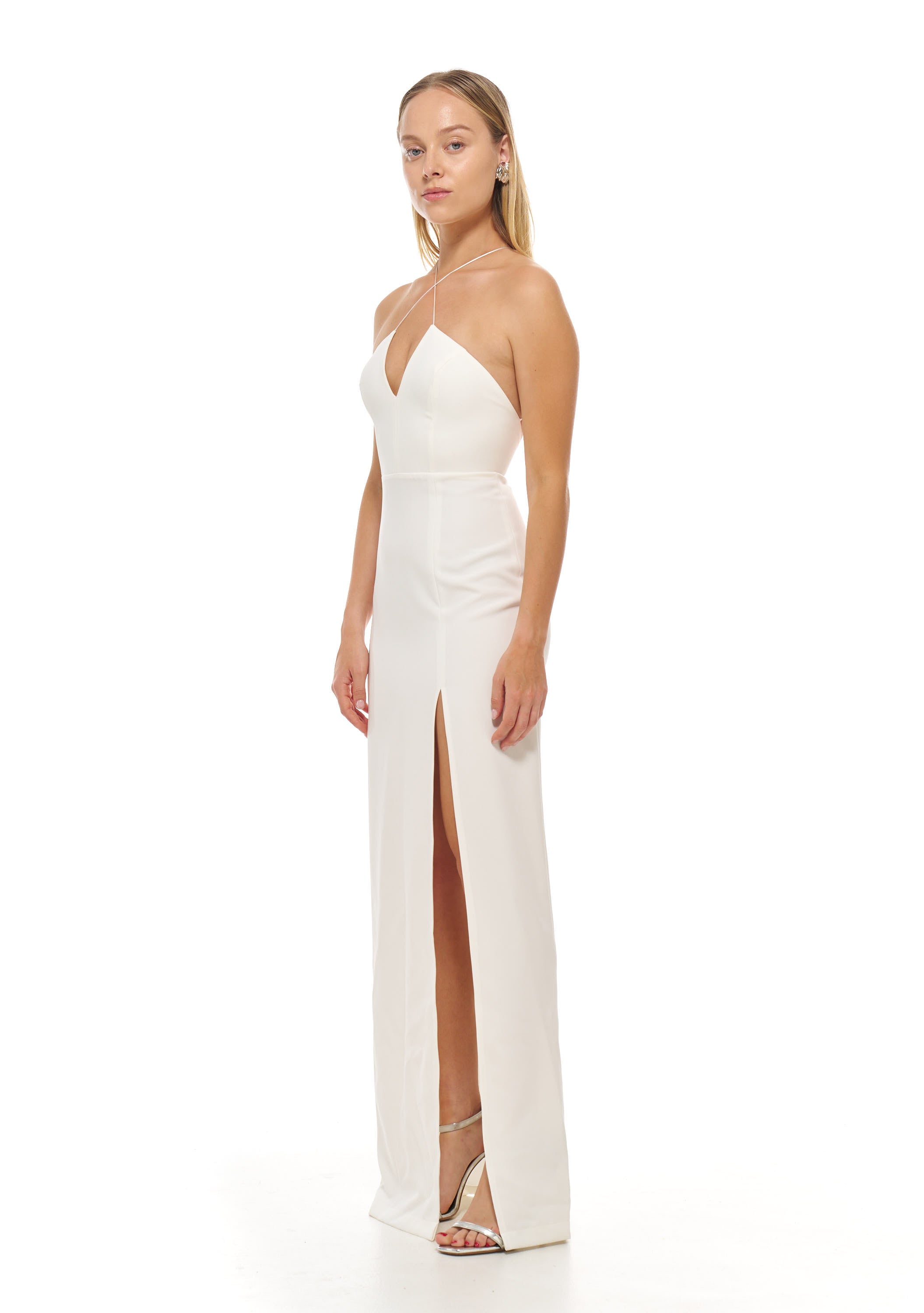 שמלת בל מקסי | לבן - 