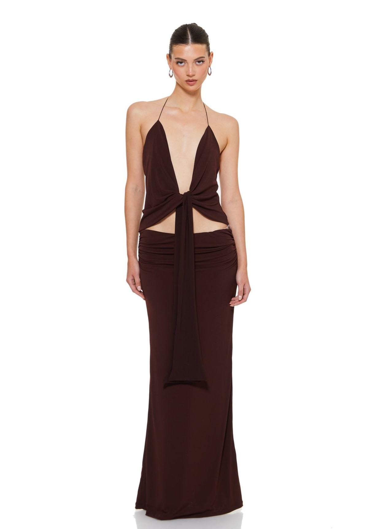 חצאית טרז | שוקולד - 