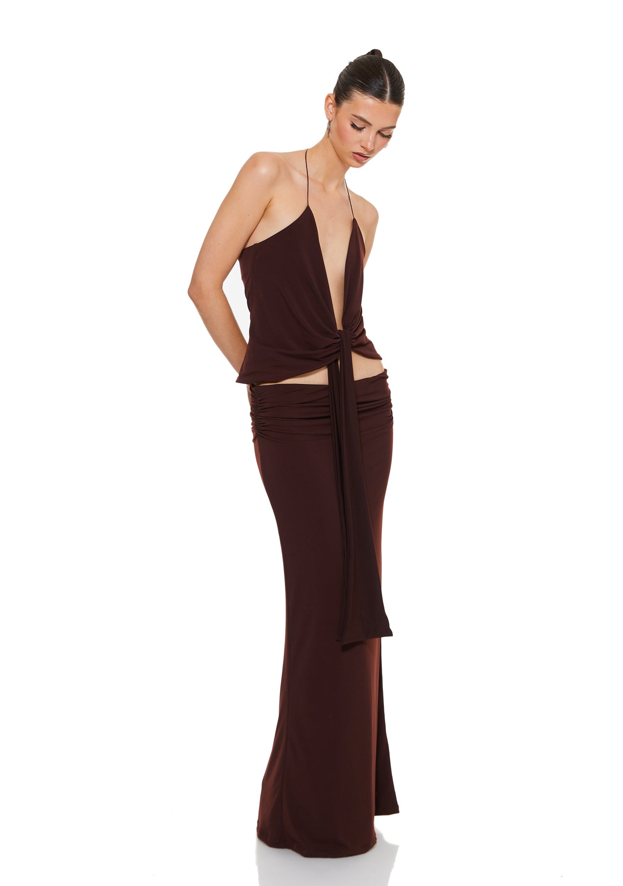 חצאית טרז | שוקולד - 