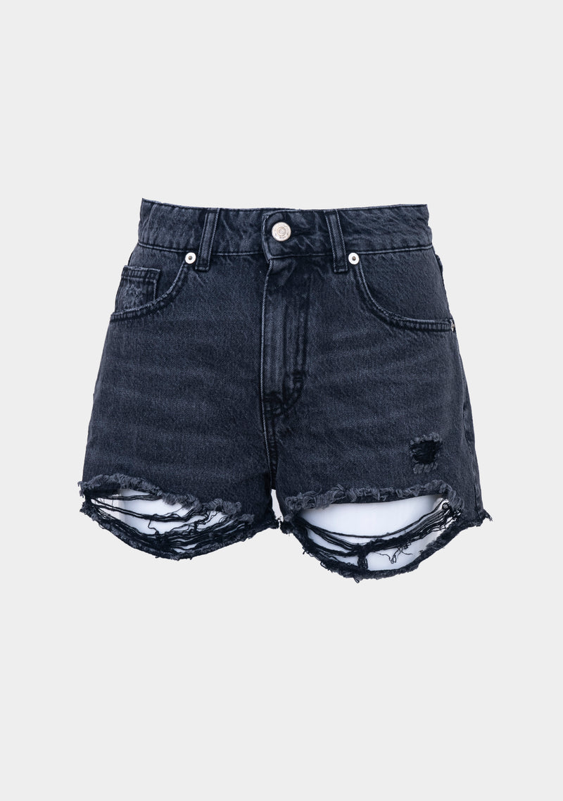 SECOND LIFE - סאמפל ג'ינס קצר | שחור XS