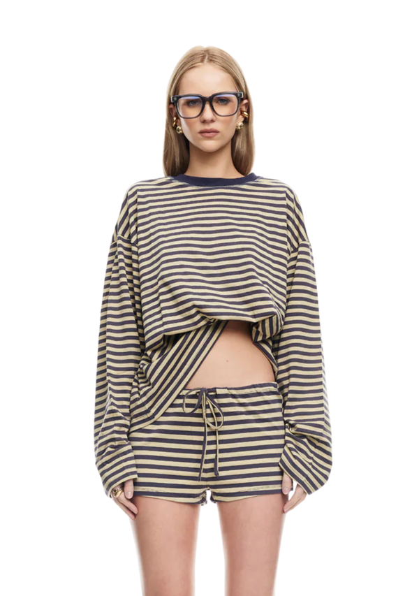 חולצת הנרי | בג' פסים